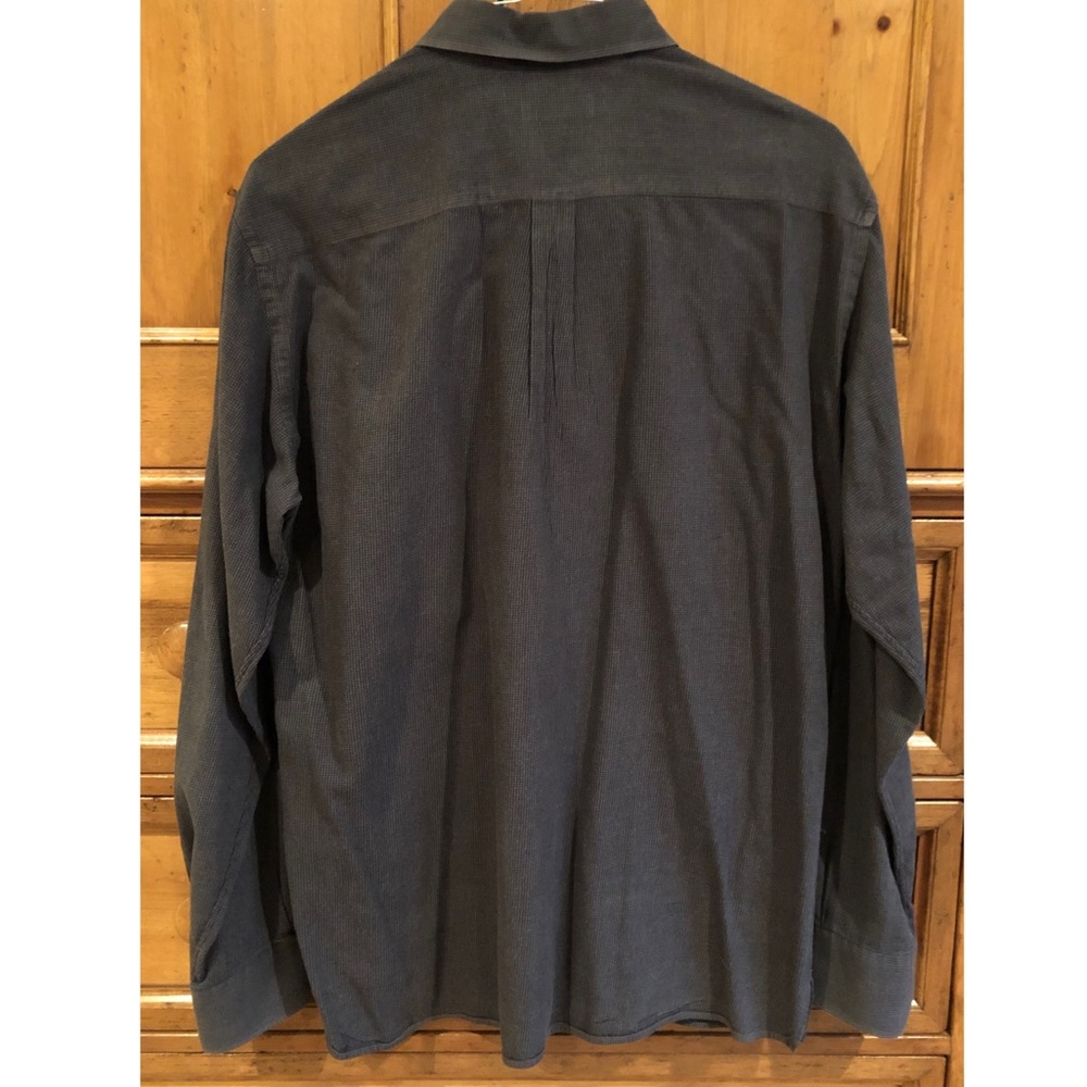 Dark Grey Patterned Button Down Men’s Work Shirt - image 4